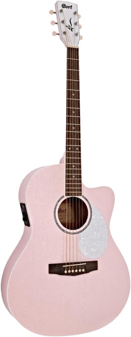 JADE PPOP AKUSTİK GİTAR AÇIK GÖZENEKLİ PASTEL PEMBE MAT