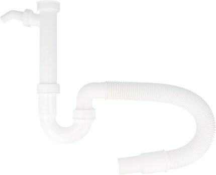 | Lavabo sifonu | 1 1/2 inç | esnek kısaltılabilir | tahliye hortumu DN40/50 | cihaz bağlantılı | koku önleyici tahliye garnitürü mutfak lavabosu için | plastik | beyaz | 587077