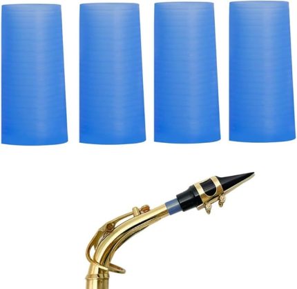 4 adet silikon malzeme iyi sızdırmazlık saksafon boyun mantar Alto Soprano Tenor saksafon, uzun süreli kullanım saksafon boyun eklem mantar