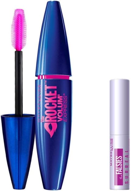New York Volum' Express Rocket Ekstra Siyah Maskara & Mini Falsies Surreal Maskara 4.7 ml Makyaj Seti
