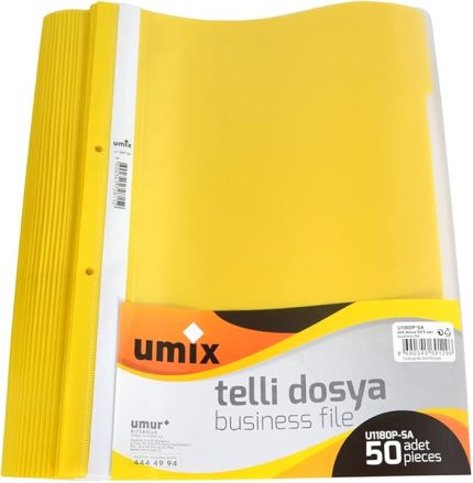 A4 TELLİ DOSYA 50'Lİ SARI