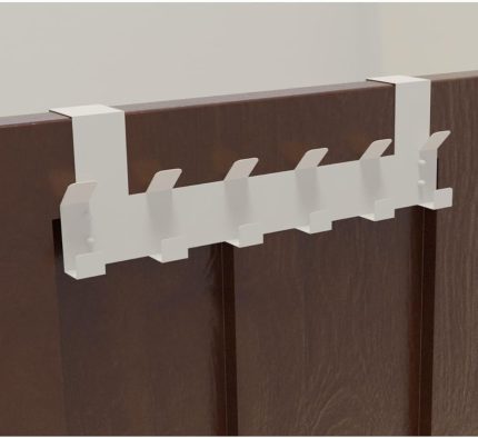 Metal Amerikan Kapı Arkası Beyaz Vidalı Askılık Organizer ve Banyo Kapı Arkası Vidalı Askılık