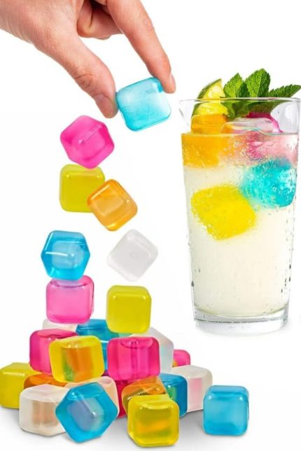 Renkli Tükenmez Plastik Buz Kalıbı Küpü 12'Li