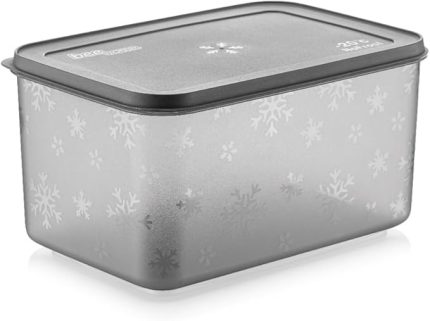 No Frost Silikon Yumuşak Kapalı Saklama Kabı Dondurucu ve Buzluk Saklama Kabı 3150 ml, Kapaklı No Frost Saklama Kabı 3150 Ml, Derin Dondurucu Saklama Kabı 3150 Ml