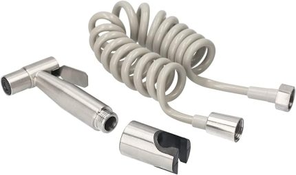 Teleskopik Hortumlu Tuvalet için El Bide Püskürtücü Monte Taban, Paslanmaz Çelik Püskürtme Kiti Ayarlanabilir Su Basıncı Bezi Bebek Bezi Püskürtücüler Banyo Arka Yıkama için Pet Duş YOUMAXE