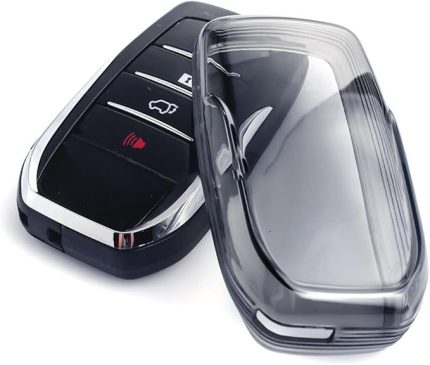 Hilux için Venza için Toyota için Siyah Şeffaf Anahtarlık Kılıfı