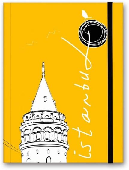 Color Renkli İstanbul Defter Çizgili Lastikli Galata