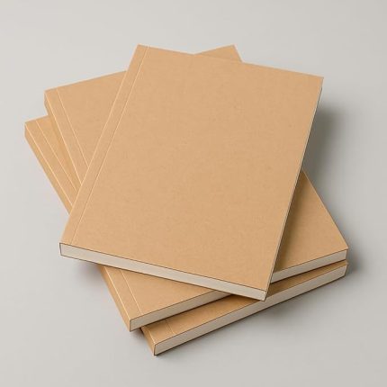 Tanıtım Amerikan Ciltli, A5 Çizgisiz Not Defter, 64 Yaprak, 90 gr. Ivory Kağıt, Ofis İçin İdeal (Kraft Kapak)