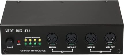 UM4X4 USB MIDI Arayüzü 4 GİRİŞ /4 Çıkış 64 MIDI Kanalı 4i/4o Birleştirme 2i4o MIDI Kutusu 4X4