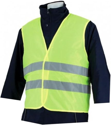 Fosforlu Reflektörlü İkaz Yeleği Sarı 5 Cm Reflektörlü