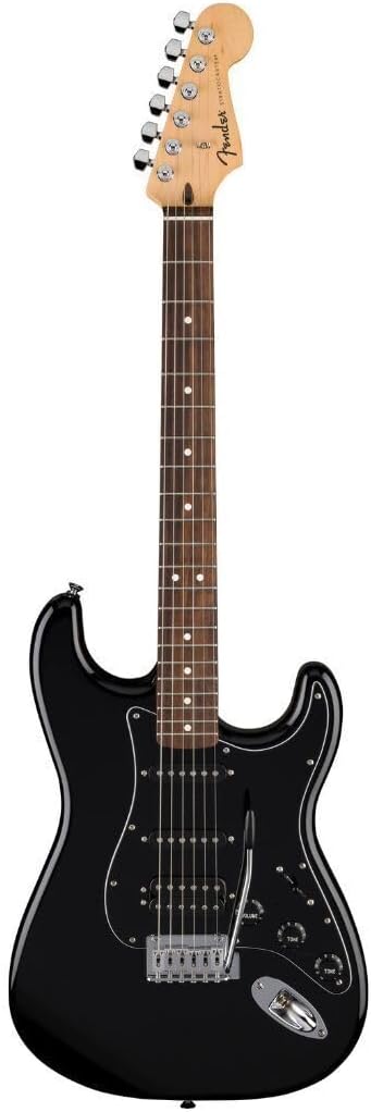 Standard Stratocaster HSS Black - Indian Laurel Elektro Gitar
