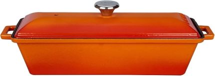 Döküm Ekmek Kabı/Terrine, 11x29 cm, Turuncu