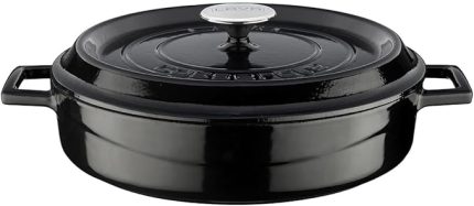 Döküm Çok Amaçlı Yayvan Tencere Çap(Ø) 28 cm - Trendy Siyah