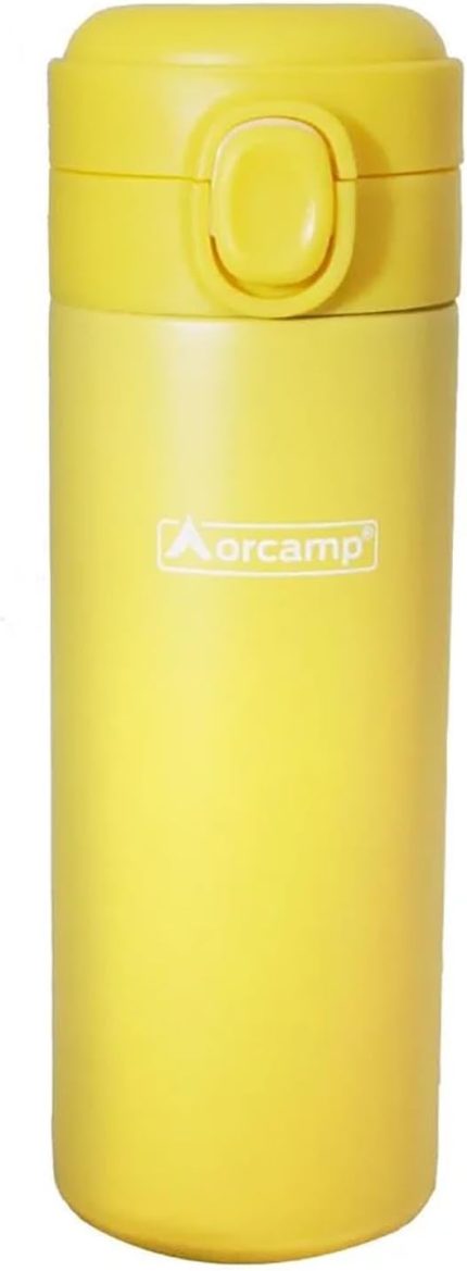 420 Ml Termos Mug, Dayanıklı Kamp Ekipmanları, Kamp Aksesuarları, Açık Hanana Sporları, Doğa Sporları, Yürüyüş, Sırt Çantasıyla Seyahat, Kamp Mutfağı, Kamp Malzemeleri, Sarı, 420ml