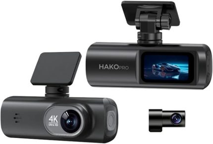 * 2160P Ön ve Arka Kameralı 1.5” IPS HD Ekran, Wifi ve Ultra Geniş Açılı UHD 4K Akıllı Araç Kamerası CMR110