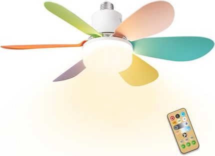 Işıklı Tavan Vantilatörleri,Işıklı ve Uzaktan Kumandalı Tavan Vantilatörleri, LED Tavan Vantilatörü, Vidalı Soket E27 Taban Kısılabilir Modern Tavan Vantilatörü Işıkları Ev için
