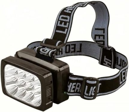 Şarjlı Dayanıklı 12 Ledli Led Kafa Lambası - Kafa Feneri Tepe Işık