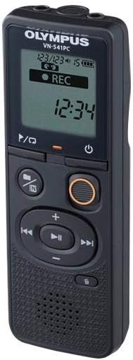 SYSTEM Olympus VN-541PC dijital ses kaydedici, tek dokunuşla kayıt, gürültü engelleme fonksiyonu, 4 GB bellek, dört sahne kaydı, bir mikro USB kablosu içerir.