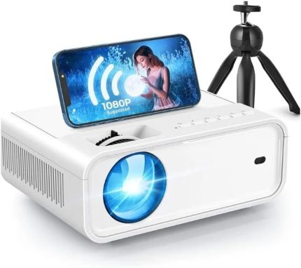 Sunspark 500W 5G Wi-Fi + 5.1 Bluetooth 1080P Destekli Projeksiyon Cihazi - LCD LED - 240 Inç Yansitma - Dahili Hoparlör - TV Stick/PS5/HDMI/USB/VGA/AV