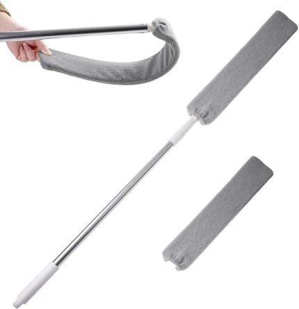 Sihirli Mikrofiber Başlıklı Girintili Yüzey Dip Köşe Raf Temizleme Mopu Toz Alma Fırçası