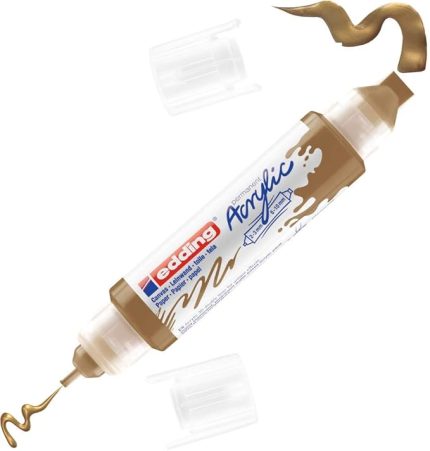 5400 akrilik 3D çift astar - altın - 1 akrilik renkli tüp - 2 nozul 2-3,5-10mm - tuval, boyama panoları ve ahşap için akrilik boya - sanatçı kalitesinde renklerde su geçirmez akrilikler