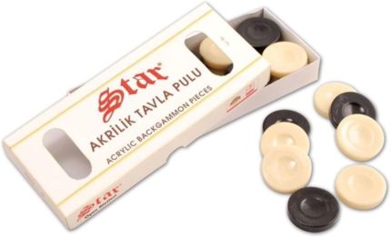 Oyun Aletleri Hediyesi Bizden Star Büyük Boy Akrilik Tavla Pulu gnsRKFaz4087