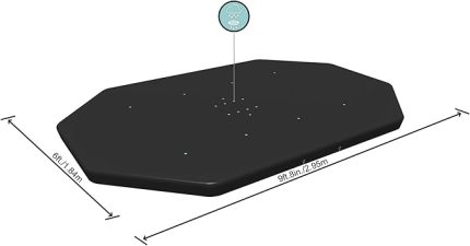 Power Steel Oval Havuzlar için Flowclear Yüzme Havuzu Kapağı, 10 ft