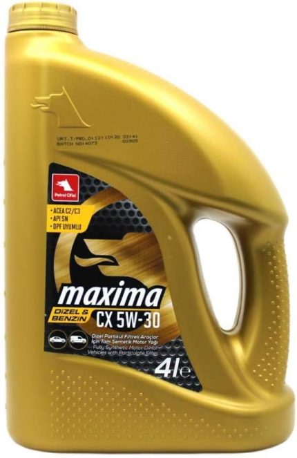 Petrol Ofisi Maxima CX 5W/30 4 Lt Tam Sentetik Partiküllü Motor Yağı