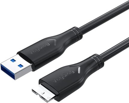 USB 3.0 Micro B Şarj ve Data HDD Kablosu 1 Metre