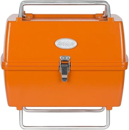 Turuncu PRTK Mangal Taşınabilir Katlanabilir Portatif Çift Taraflı Alüminyum Döküm Kömürlü Outdoor Piknik Tasarım Ödüllü Grill Table Barbekü