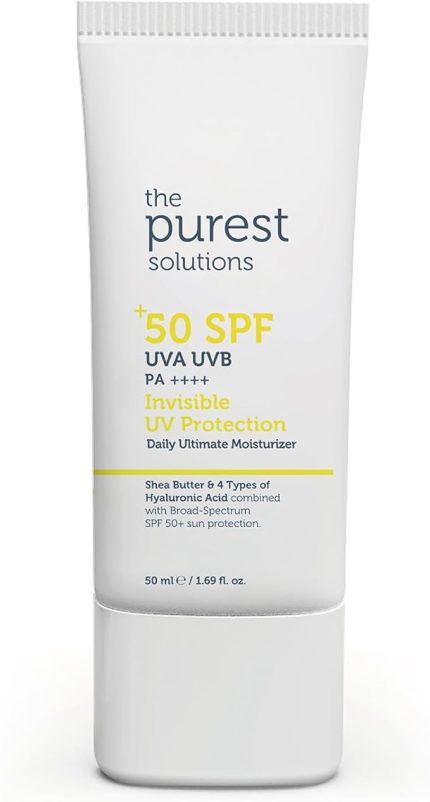 Purest Solutions, Yüksek Koruma ve Nemlendirici Etkili Güneş Koruyucu Krem SPF 50, 50 ml