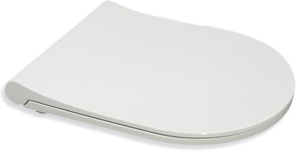 Bagno | Klozet kapağı ve WC oturağı, otomatik kapanma otomatiği ile, AB'de üretilmiştir, antibakteriyel, D şeklinde klozet kapağı, çıkarılabilir, Duroplast WC gözlüğü, yumuşak kapanma, beyaz | THIN