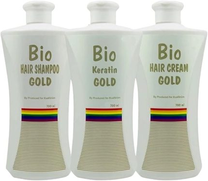 Keratin Gold Brezilya Fönü 3’lü Set Şampuan 700 Ml+ Saç Kremi 700 Ml+ Keratin 700 Ml 31510