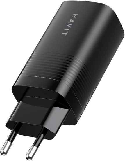 UC20 65W GaN Teknoloji Hızlı Şarj Adaptörü - 2 Type-C, 1 Usb Girişi (Macbook Ve Iphone Uyumlu)