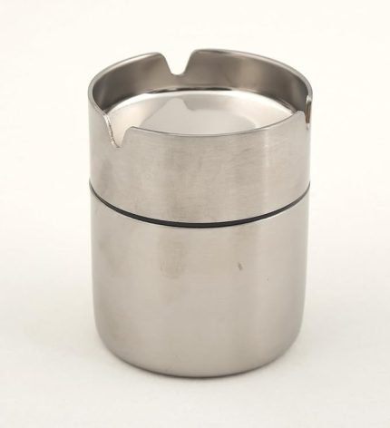 Paslanmaz Çelik Kokusuz Küllük Kül Tablası Rüzgar Geçirmez 9 cm Boy (Küçük)