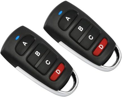 2'li Paket Evrensel Klonlama Uzaktan Kumandalı Elektrikli Anahtarlık, Garaj Kapısı Elektronik Kapı Araç Kilidi Araba Alarm Sistemi - Uzaktan Kumandanızı Yedekleyin - D, 6 x 3 x 2 cm
