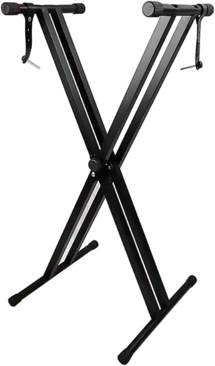 Evrensel Katlanır Piyano Klavye Standı Braketi Dijital Piyano MIDI Klavye için Kaymaz Kauçuk Kapaklı Çift X Tarzı Ağır Hizmet Tipi Metal Malzeme