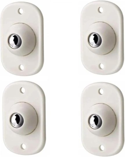 Pratik Bilyeli Eşya Kaydırma Aparatı, 4'lü Set Mini Yapışkanlı Tekerler, 360 Derece Dönebilen Küçük Bilyeli Tekerlekler