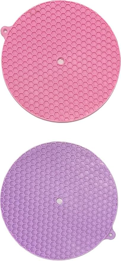 Kavanoz Açacağı Tutucu - 2 adet Silikon Tencere Tutacağı Şişe Konserve Açacağı Saksılar ve Tavalar için (Lila ve Pembe)