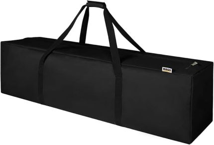 Taşıma Çantası, Fermuarlı Dayanıklı Seyahat Spor, Bagaj, Kamp Malzemeleri Saklama Çantası, 195L Extra Büyük Boy - Siyah