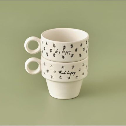 Maison Simple Seramik Espresso 2'li Kahve Fincanı Seti (105 cc)