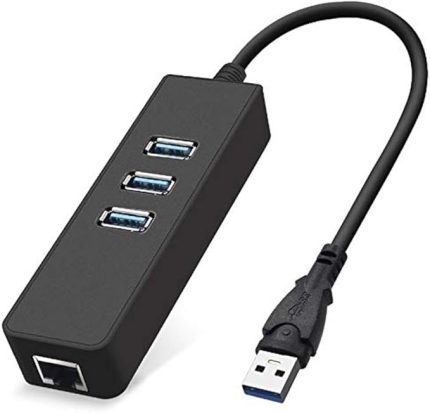 4263 USB 3.0 To Ethernet Gigabit RJ45 3 Port Hub Çoklayıcı Adaptör