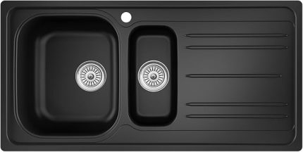 NS150R Noah Serisi 1.5 Göz Damlalıklı 50x100 Eviye Siyah