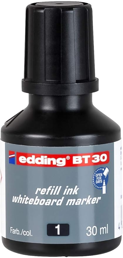BT 30 beyaz yazı tahtası kalemi yedek mürekkebi - siyah - 30ml