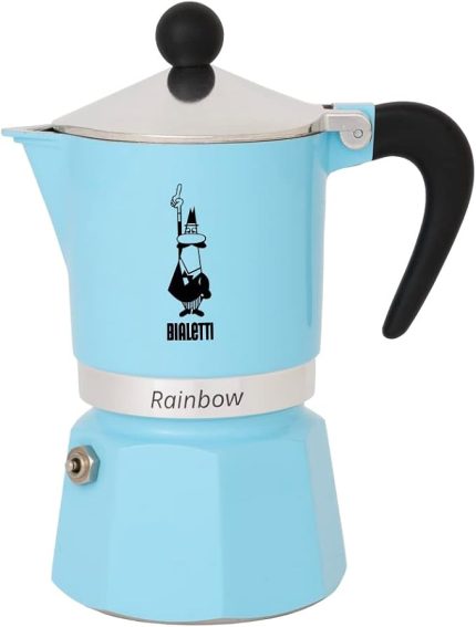 5041 Rainbow Espresso Pişirici, Alüminyum, Açık Mavi, 1 Fincan