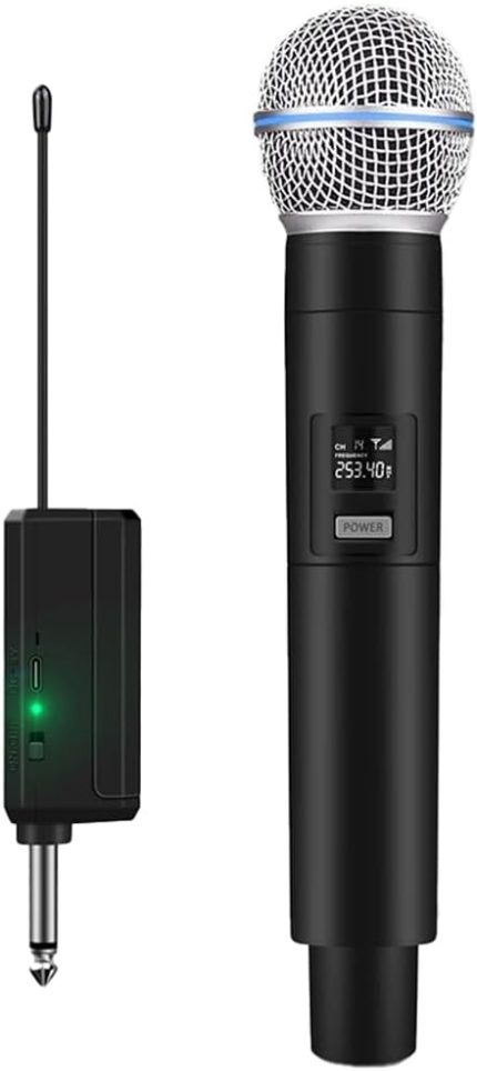 Kablosuz Karaoke Mikrofonu 6.35mm Amfi Hoparlör İçin 600 Hz ila 800 KHz Çok Amaçlı Tak ve Çalıştır Kablosuz Mikrofon Dış Mekan İçin WN05 (Tekli-WN05)