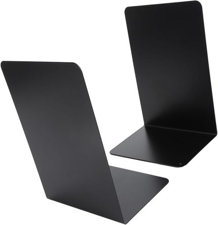 Metal Skid Olmayan Ağır Hizmet kitapları, Organize Yaşam Alanı Için Kitap End Ile Ev Ofisi Için Çok Yönlü Kitap Raf Sahibi (BLACK)