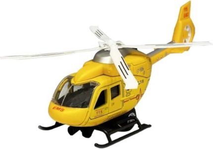 Sesli Işıklı Metal Ambulans Helikopter Çek-Bırak Döner Pervane Açılır Kapılar