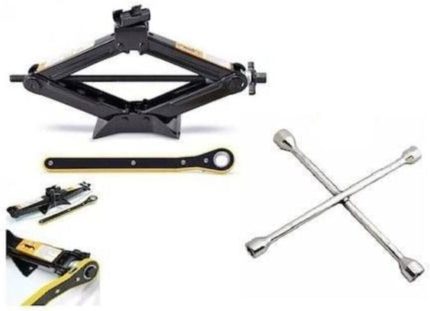 Onaylı Meşem Cırcırlı Kriko + 4'lü Bijon Anahtarı Kampanyası 1,5 Ton Cırcırlı Kriko+bijon Set