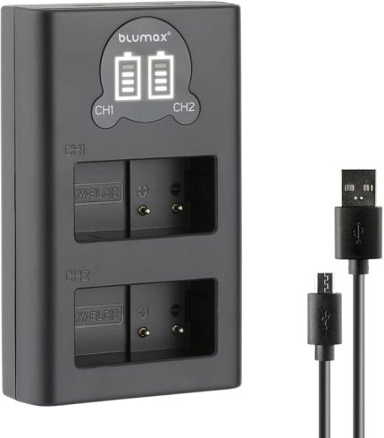 DMW-BLC12e Mini Dual LCD Şarj Cihazı Panasonic Lumix DC FZ1000 G91 DMC GX8 G70 G81 G7 G6 G5 FZ2000 FZ1000 FZ200 FZ300 ile Uyumlu